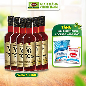 Nước Mắm Phú Quốc Cao Cấp Vị Xưa Barona 40 độ đạm 1 Thùng (6 chai x 500ml) [tặng 500g đường và 100g Bột ngọt]