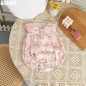 Body Cổ Bèo Tròn Đính Nơ Màu Hồng Cho Bé Gái Sơ Sinh 1 2 Tuổi Từ 5-13kg Dành Cho Bé Gái