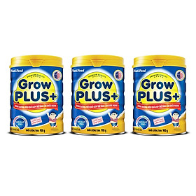 BỘ 3 LON SỮA BỘT GROWPLUS+ DINH DƯỠNG HIỆU QUẢ GIÚP TRẺ TĂNG CÂN KHỎE MẠNH - LON 900G