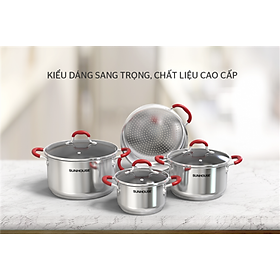 Mua Bộ 3 nồi có xửng hấp inox 5 đáy SUNHOUSE SHG507 - Hàng chính hãng