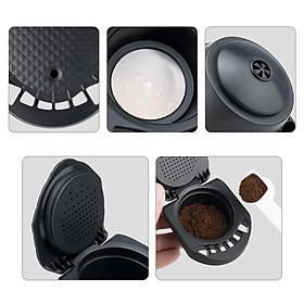 Reusable Capsules Refillable Coffee Capsule Convert Adapters Compatible with Piccolo XS Coffee Machines