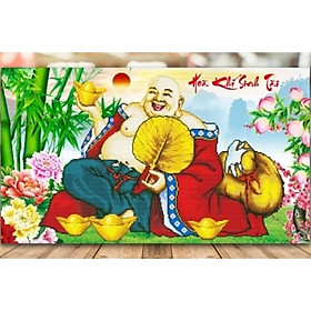 Mua Tranh thêu chữ thập HÒA KHÍ SINH TÀI (76*47cm) chưa thêu