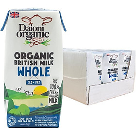 Date 8/25  Sữa tươi hữu cơ nguyên kem Daioni 200ml x 24 hộp