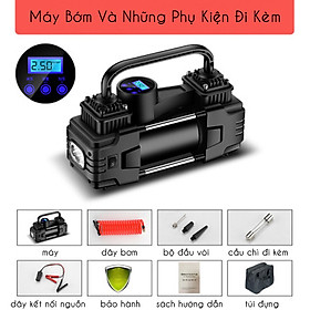 Máy bơm lốp ô tô, lốp xe hơi, vỏ xe Sedan, SUV, Bán tải, Xe tải nhỏ, xe máy, xe đạp, xe phân khối lớn Wheel Up, van Pháp. Có đồng hồ đo áp suất bơm điện tử - Hàng chính hãng