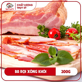 Ba rọi xông khói cắt lát/Smoked bacon (Sliced)200GR/PE