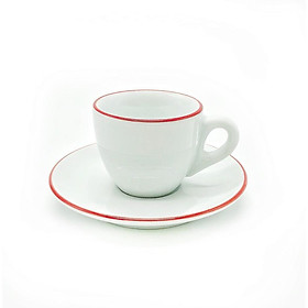 Bộ ly Ancap espresso viền miệng và vành đĩa màu - 75ml