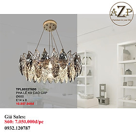 ĐÈN THẢ TRẦN PHA LÊ / ĐÈN THÔNG TẦNG TRANG TRÍ PHÒNG KHÁCH / PHÒNG NGỦ / CẦU THANG / KHÔNG GIAN SANG TRỌNG AZP-8022 phong cách đương đại, hàng nhập khẩu AZP