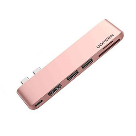 Mua Ugreen UG90288CM380TK Màu Hồng Gold Hub chuyển đổi USB-C MacBook Air M1 2020 2019 2018 sang HDMI 4k + USB-C PD 100W + SD/TF + 2*USB 3.0 - HÀNG CHÍNH HÃNG