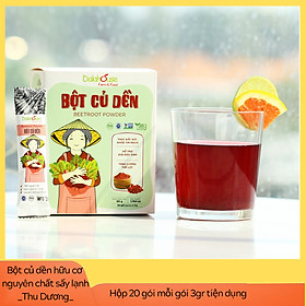 Bột củ dền hữu cơ sấy lạnh Dalahouse - Hộp 20 gói 3gr tiện lợi