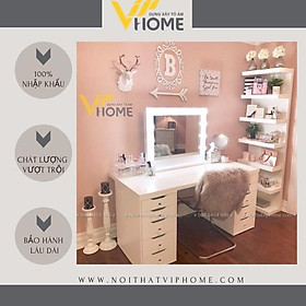 Mua Bàn trang điểm  bàn phấn kèm gương tích hợp đèn LED kèm nút cảm ứng thông minh và ngăn kéo để đồ tện lợi BTD-8020