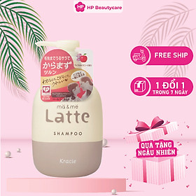 Dầu Gội Dưỡng Tóc Chắc Khoẻ Dành Cho Cả Gia Đình Kracie Ma & Me Latte Shampoo 490mL