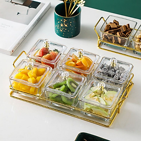 Mua Khay đựng bánh kẹo mứt Tết THỦY TINH có nắp đậy cao cấp sang trọng