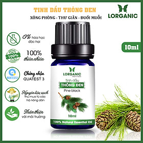 Tinh dầu gỗ thông đen  Lorganic Pine black 10ml/ Hương thơm ấm nồng/ Tinh dầu thiên nhiên nguyên chất xông phòng/ Thư giãn tinh thần/ Thích hợp dùng với đèn xông và máy khuếch tán.