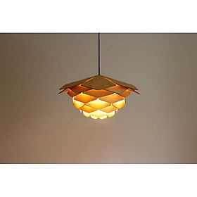 Đèn treo trần bằng Gỗ DIY 162 trang trí