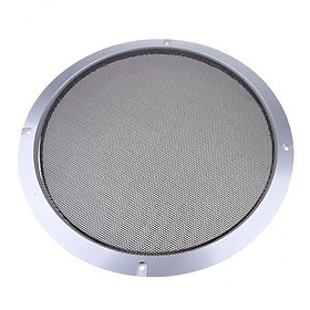 2X 10inch Replacement Round Speaker Protective Mesh Cover Speaker Grille Silver