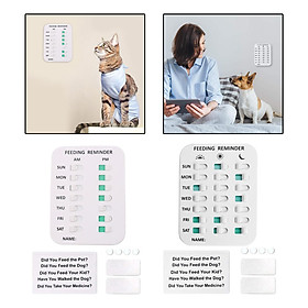 2x Dog Pet Feeding Reminder Daily Indicat Home Prevent Overfeeding