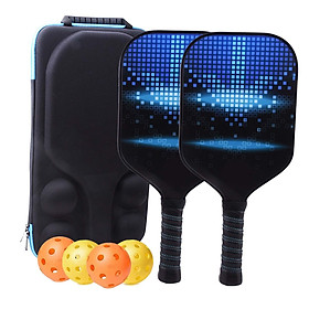 Premium Pickleball Paddles Set of 2 Pickleball Rackets with Bag with 4 Balls