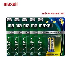 5 Vỉ ( 10 Viên ) Pin AA , Pin AAA Maxell Alkaline 1,5V Siêu Bền , Không chảy nước