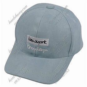 Mũ lưỡi trai nhung New york Brooklyn, nhiều màu để chọn, khóa đuôi dễ dàng chỉnh size