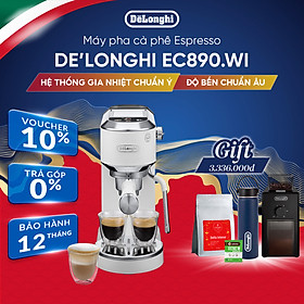 Máy pha cà phê espresso DeLonghi Dedica Duo EC890.WI - Hàng Chính Hãng