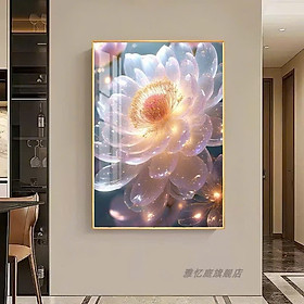 Mua (HCM) Tranh treo tường tráng gương hoa khoe sắc trang trí phòng khách  phòng ngủ kèm đinh treo