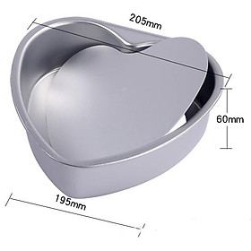 Mua Khuôn Tròn Nướng Bánh Bông Lan Gato Sinh Nhật Đáy Rời Hình Tim 4inch 6inch 8inch 10inch - MOUHEART