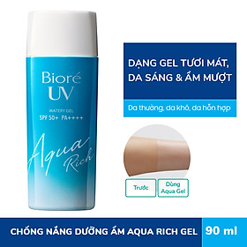 Gel Chống Nắng Màng Nước Dưỡng Ẩm Bioré UV Aqua Rich Watery SPF50+/PA++++ 90ml