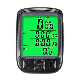 Bicycle Speedometer Waterproof Wireless Cycle Bike Computer Bicycle Odometer with LCD Display & Multi-Functions