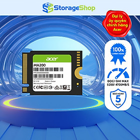 Mua Ổ cứng SSD Acer MA200 M.2 2230 PCIe Gen4 x4 NVMe 1.4  tốc độ đọc/ghi 5200MB/s và 4700MB/s - Bảo hành 5 năm Hàng chính hãng