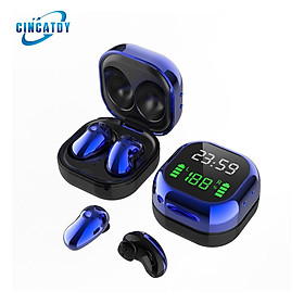 Hình ảnh CINCATDY Tai Nghe Bluetooth Earbuds Gaming Headset True Wireless Headphone Dock Sạc có Led Báo Pin Kép S6 PLUS