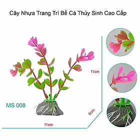 Cây Thủy Sinh Nhựa Mini 12cm Trang Trí Bể Cá, Tiểu Cảnh, Non Bộ - Decor Bền Đẹp MS08