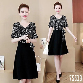Đầm voan bi cột nơ cách điệu nhẹ nhàng - thanh lịch cho phái nữ / có size 70kg