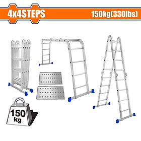 THANG NHÔM ĐA NĂNG 4X 4 BẬC WADFOW WLD7H44 - HÀNG CHÍNH HÃNG