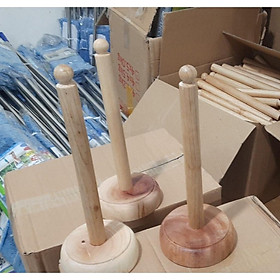 Mua Cọc gỗ cắm cuộn giấy  cây để giấy đứng bằng gỗ - Hồng Kỳ