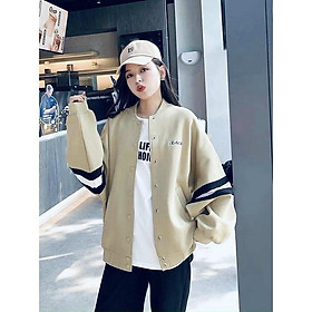 Áo Khoác Bomber nữ phối xọc tay Chất Liệu Nỉ ngoại Kèm Chữ RACK Độc lạ utt38