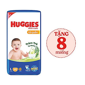 Tã bỉm quần HUGGIES SKINCARE gói BIG JUMBO size L 48+8 miếng