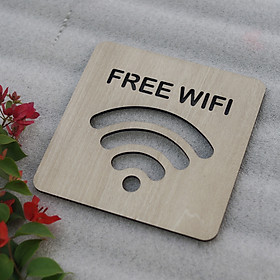 Mua Bảng Gỗ Decor Quán Free Wifi trang trí cao cấp hiện đại
