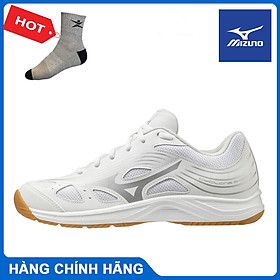 Giày cầu lông Mizuno Cyclone speed 3 V1GA218 màu đỏ và màu trắng chính hãng, êm chân, hỗ trợ vận động tốt - Tặng tất thể thao Bendu