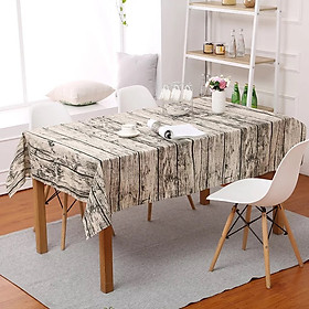 Mua Khăn trải bàn vải bố - Họa tiết Vân gỗ - mẫu E10