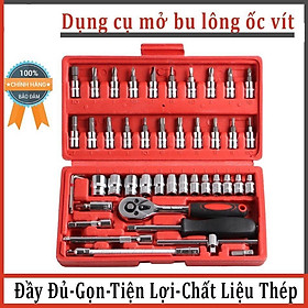 Mua Bộ đồ nghề sửa chữa 46 món - Hộp dụng cụ tháo vặn ốc vít các loại KHUYẾN MÃI SỐC
