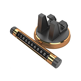 Luminous Temporary Stop Sign Universal Mobile Phone Car Number Holder 360° Rotation Moving Car Parking Number Plate Card
