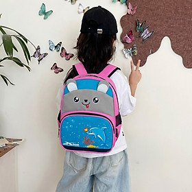 Ba lô dành cho bé gái mầm non đến lớp 3 Xbags dolphin Xb 3021