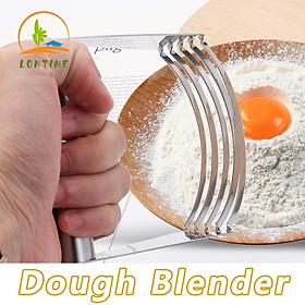 Lontime Stainless Steel Handle Dough Blender Whisk Eggs Mixer Tool Bakeware