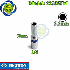 Mua Tuýp 5.5mm 1/4 có 6 cạnh Kingtony 223555M dài 50mm