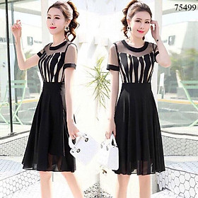 Đầm xoè voan kèm lót SIÊU XINH Y HÌNH  MMR
