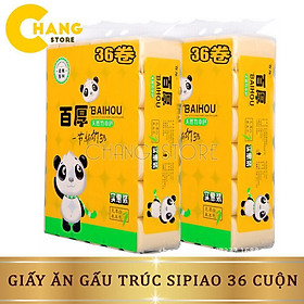 Cuộn giấy ăn gấu trúc không lõi siêu dai không chất tẩy trắng tiện lợi