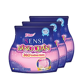 Combo 3 Băng vệ sinh Diana Sensi băng quần size M-L-1909
