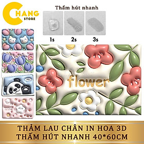 Mua Thảm 3D Lau Chân In Hình Siêu Cute  Thảm Chùi Chân Chất Liệu Êm Ái  Thấm Hút Nước  Chống Trượt Hiệu Quả 40*60cm