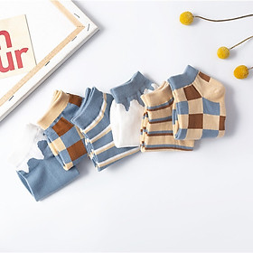 6 Đôi Tất nam nữ cổ ngắn dễ thương Hàn Quốc Unisex TN59 Chất liệu cotton cao cấp có độ đàn hồi cực cao