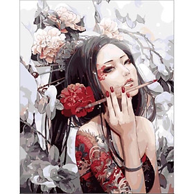 Mua Tranh tô màu theo số vải canvas   tranh sơn dầu số hóa đầy đủ phụ kiện có kèm khung kích thước 40x50cm